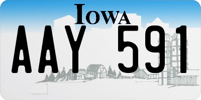 IA license plate AAY591