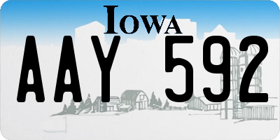 IA license plate AAY592