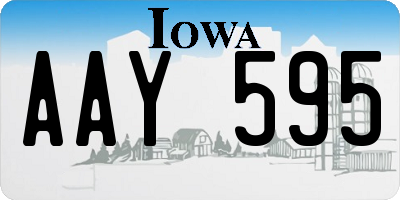 IA license plate AAY595