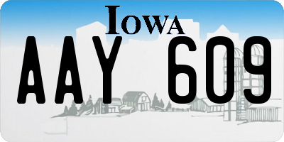 IA license plate AAY609