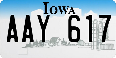 IA license plate AAY617