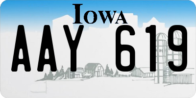 IA license plate AAY619