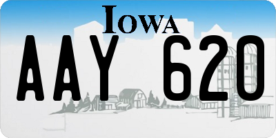 IA license plate AAY620