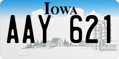 IA license plate AAY621