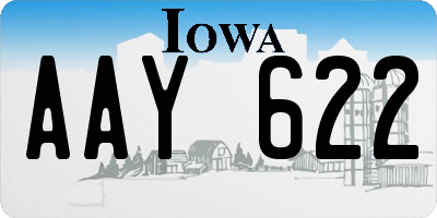 IA license plate AAY622
