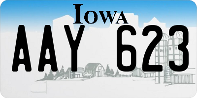 IA license plate AAY623