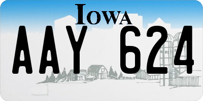 IA license plate AAY624
