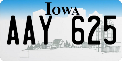 IA license plate AAY625