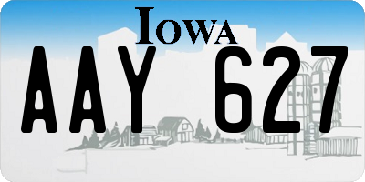 IA license plate AAY627