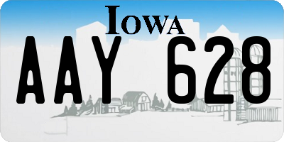IA license plate AAY628