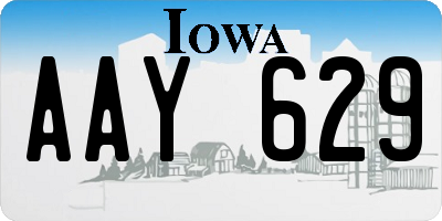IA license plate AAY629