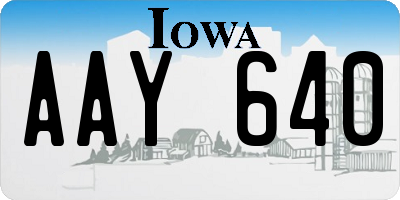 IA license plate AAY640