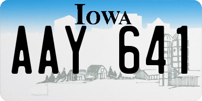 IA license plate AAY641