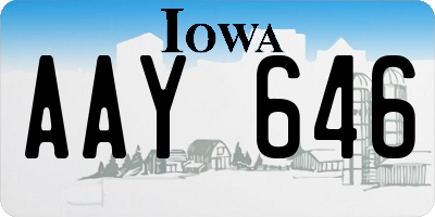 IA license plate AAY646
