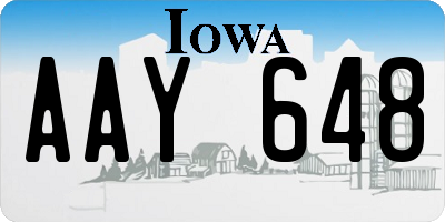 IA license plate AAY648