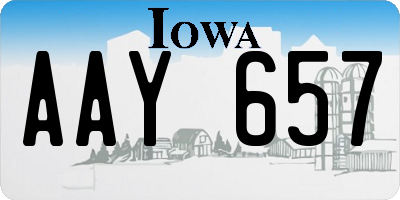 IA license plate AAY657