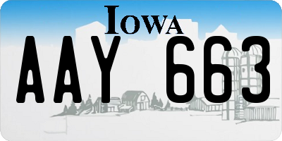 IA license plate AAY663