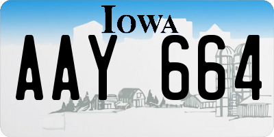 IA license plate AAY664