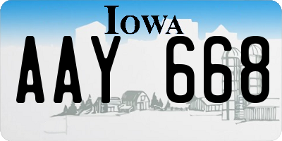 IA license plate AAY668