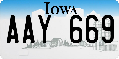 IA license plate AAY669