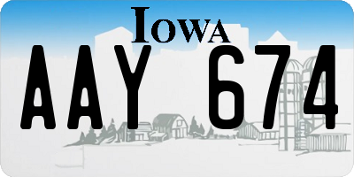 IA license plate AAY674