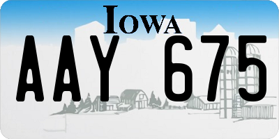 IA license plate AAY675