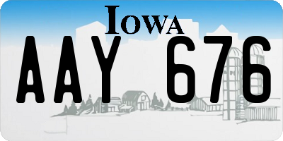 IA license plate AAY676