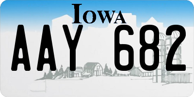 IA license plate AAY682