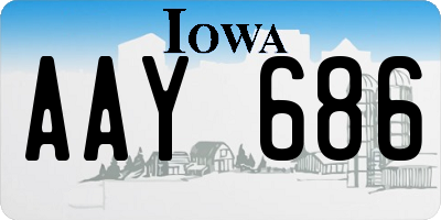 IA license plate AAY686