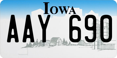 IA license plate AAY690