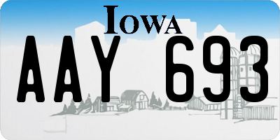 IA license plate AAY693