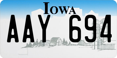 IA license plate AAY694