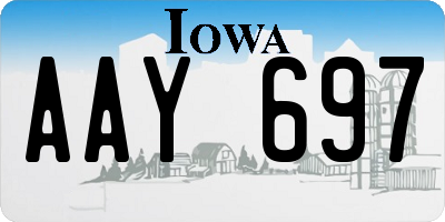 IA license plate AAY697