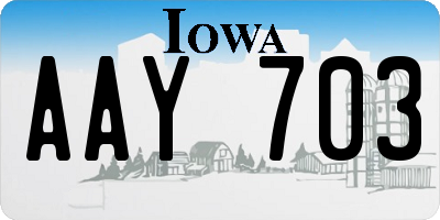 IA license plate AAY703