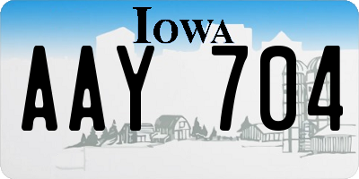 IA license plate AAY704