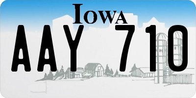 IA license plate AAY710