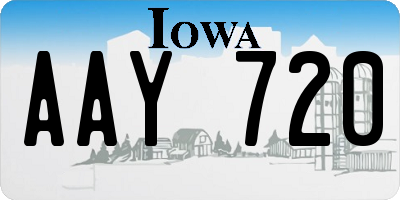IA license plate AAY720