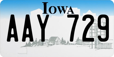 IA license plate AAY729