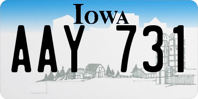 IA license plate AAY731