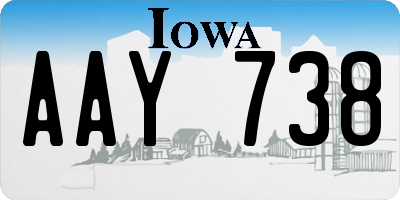 IA license plate AAY738