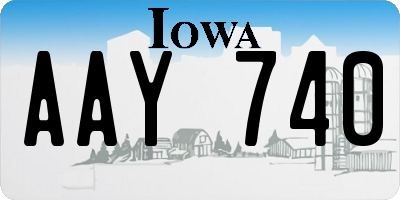 IA license plate AAY740