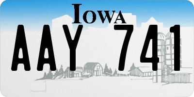 IA license plate AAY741