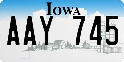 IA license plate AAY745