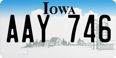 IA license plate AAY746