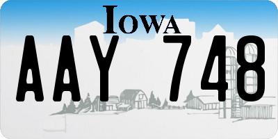 IA license plate AAY748