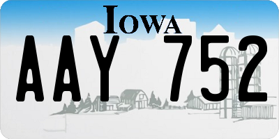 IA license plate AAY752