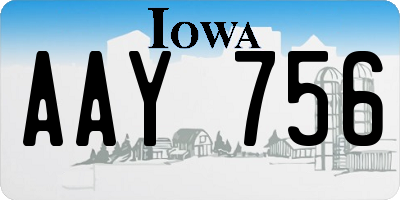 IA license plate AAY756