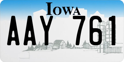 IA license plate AAY761