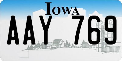 IA license plate AAY769