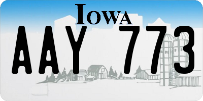 IA license plate AAY773